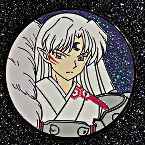 Sesshomaru Enamel Pin – Inuyasha Anime Collectible with Crescent Moon
